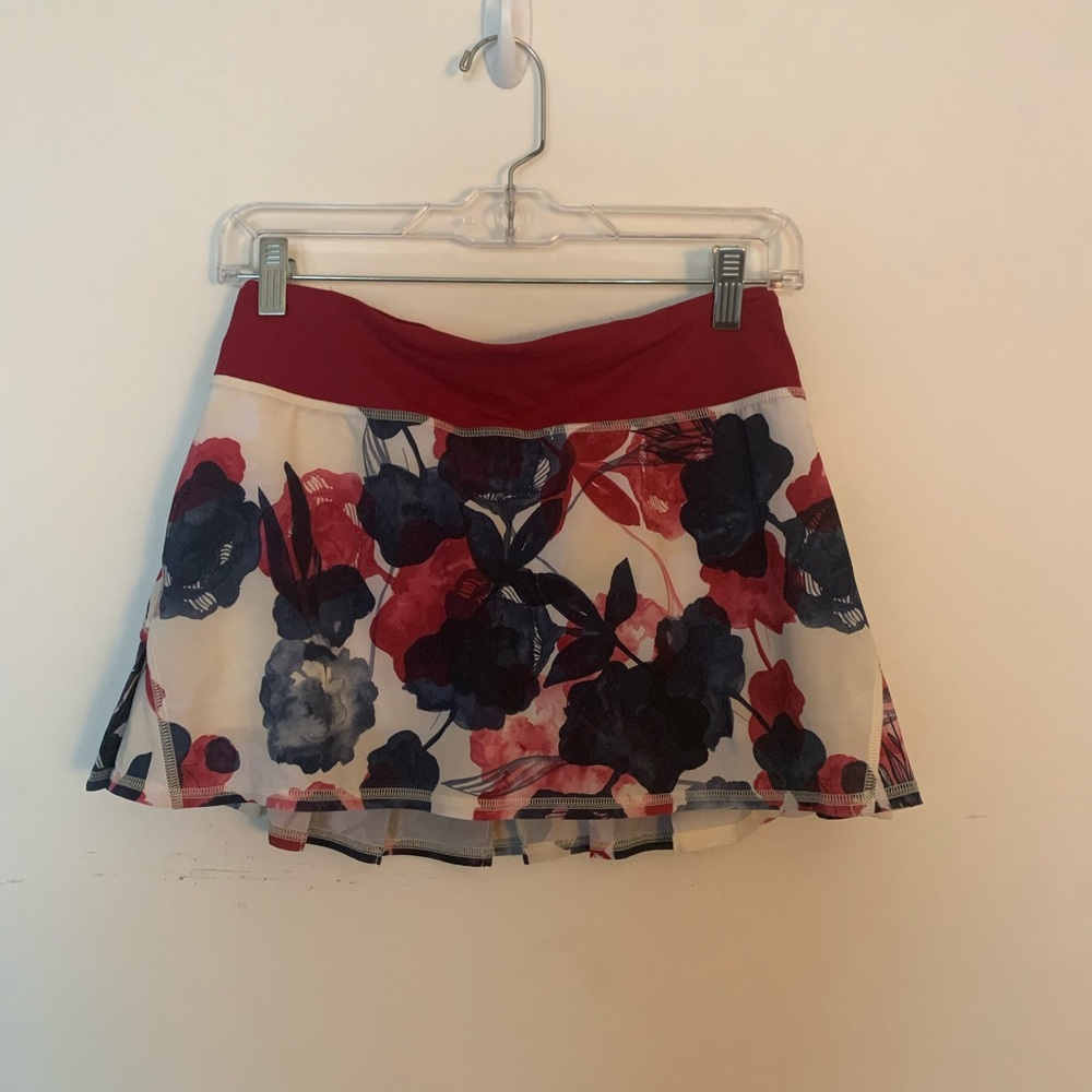 lululemon athletica Floral Skirt - Red and Blue